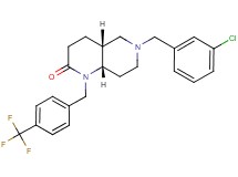 (4aR*,8aS*)-6-(3-chlorobenzyl)-1-[4-(trifluoromethyl)benzyl]octahydro-1,6-naphthyridin-2(1H)-one