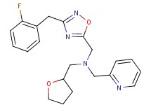 1-[3-(2-fluorobenzyl)-1,2,4-oxadiazol-5-yl]-N-(2-pyridinylmethyl)-N-(tetrahydro-2-furanylmethyl)methanamine