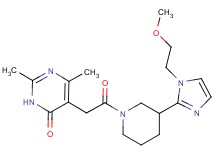 5-(2-{3-[1-(2-methoxyethyl)-1H-imidazol-2-yl]piperidin-1-yl}-2-oxoethyl)-2,6-dimethylpyrimidin-4(3H)-one