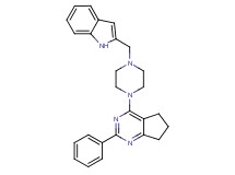 4-[4-(1H-indol-2-ylmethyl)-1-piperazinyl]-2-phenyl-6,7-dihydro-5H-cyclopenta[d]pyrimidine