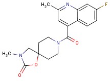 8-[(7-fluoro-2-methylquinolin-4-yl)carbonyl]-3-methyl-1-oxa-3,8-diazaspiro[4.5]decan-2-one
