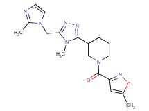 1-[(5-methylisoxazol-3-yl)carbonyl]-3-{4-methyl-5-[(2-methyl-1H-imidazol-1-yl)methyl]-4H-1,2,4-triazol-3-yl}piperidine