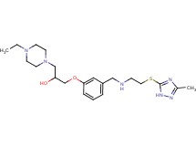 1-(4-ethyl-1-piperazinyl)-3-{3-[({2-[(3-methyl-1H-1,2,4-triazol-5-yl)thio]ethyl}amino)methyl]phenoxy}-2-propanol