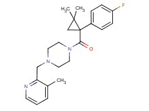 1-{[1-(4-fluorophenyl)-2,2-dimethylcyclopropyl]carbonyl}-4-[(3-methyl-2-pyridinyl)methyl]piperazine