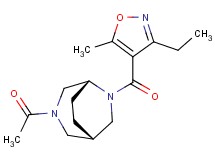 (1S*,5R*)-3-acetyl-6-[(3-ethyl-5-methylisoxazol-4-yl)carbonyl]-3,6-diazabicyclo[3.2.2]nonane
