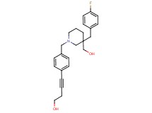 4-(4-{[3-(4-fluorobenzyl)-3-(hydroxymethyl)-1-piperidinyl]methyl}phenyl)-3-butyn-1-ol