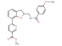 methyl 6-(2-{[(4-methoxybenzoyl)amino]methyl}-2,3-dihydro-1-benzofuran-7-yl)nicotinate