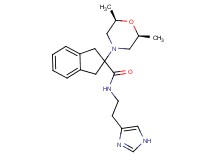 2-[(2R*,6S*)-2,6-dimethyl-4-morpholinyl]-N-[2-(1H-imidazol-4-yl)ethyl]-2-indanecarboxamide