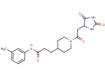 3-{1-[(2,5-dioxoimidazolidin-4-yl)acetyl]piperidin-4-yl}-N-(3-methylphenyl)propanamide