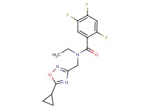 N-[(5-cyclopropyl-1,2,4-oxadiazol-3-yl)methyl]-N-ethyl-2,4,5-trifluorobenzamide