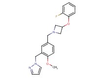 1-(5-{[3-(2-fluorophenoxy)azetidin-1-yl]methyl}-2-methoxybenzyl)-1H-pyrazole