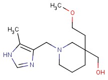 {3-(2-methoxyethyl)-1-[(5-methyl-1H-imidazol-4-yl)methyl]-3-piperidinyl}methanol