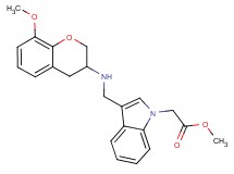methyl (3-{[(8-methoxy-3,4-dihydro-2H-chromen-3-yl)amino]methyl}-1H-indol-1-yl)acetate