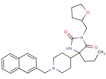 5-[1-(2-naphthylmethyl)-4-piperidinyl]-5-propyl-3-(tetrahydro-2-furanylmethyl)-2,4-imidazolidinedione