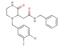 N-benzyl-2-[1-(4-chloro-3-fluorobenzyl)-3-oxo-2-piperazinyl]acetamide