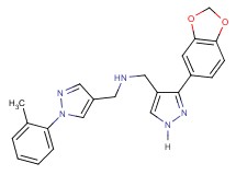 1-[3-(1,3-benzodioxol-5-yl)-1H-pyrazol-4-yl]-N-{[1-(2-methylphenyl)-1H-pyrazol-4-yl]methyl}methanamine