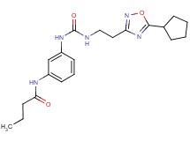 N-{3-[({[2-(5-cyclopentyl-1,2,4-oxadiazol-3-yl)ethyl]amino}carbonyl)amino]phenyl}butanamide