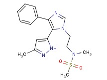 N-methyl-N-{2-[5-(3-methyl-1H-pyrazol-5-yl)-4-phenyl-1H-imidazol-1-yl]ethyl}methanesulfonamide