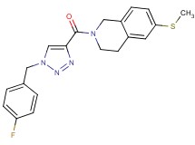 2-{[1-(4-fluorobenzyl)-1H-1,2,3-triazol-4-yl]carbonyl}-6-(methylthio)-1,2,3,4-tetrahydroisoquinoline