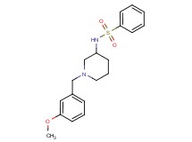 N-[1-(3-methoxybenzyl)-3-piperidinyl]benzenesulfonamide