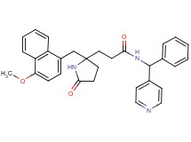 3-{2-[(4-methoxy-1-naphthyl)methyl]-5-oxo-2-pyrrolidinyl}-N-[phenyl(4-pyridinyl)methyl]propanamide