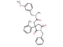 2-[1-benzyl-3-(2-methylphenyl)-2,5-dioxo-3-pyrrolidinyl]-N-(3-methoxybenzyl)-N-methylacetamide