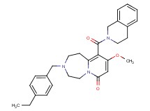 10-(3,4-dihydro-2(1H)-isoquinolinylcarbonyl)-3-(4-ethylbenzyl)-9-methoxy-2,3,4,5-tetrahydropyrido[1,2-d][1,4]diazepin-7(1H)-one