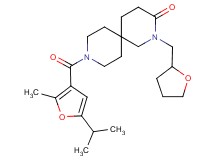 9-(5-isopropyl-2-methyl-3-furoyl)-2-(tetrahydrofuran-2-ylmethyl)-2,9-diazaspiro[5.5]undecan-3-one