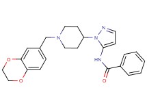 N-{1-[1-(2,3-dihydro-1,4-benzodioxin-6-ylmethyl)-4-piperidinyl]-1H-pyrazol-5-yl}benzamide