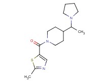 1-[(2-methyl-1,3-thiazol-5-yl)carbonyl]-4-[1-(1-pyrrolidinyl)ethyl]piperidine