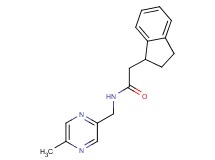 2-(2,3-dihydro-1H-inden-1-yl)-N-[(5-methylpyrazin-2-yl)methyl]acetamide