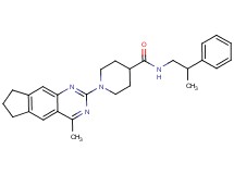 1-(4-methyl-7,8-dihydro-6H-cyclopenta[g]quinazolin-2-yl)-N-(2-phenylpropyl)-4-piperidinecarboxamide