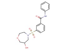 3-[(6-hydroxy-1,4-oxazepan-4-yl)sulfonyl]-N-phenylbenzamide