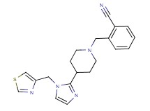 2-({4-[1-(1,3-thiazol-4-ylmethyl)-1H-imidazol-2-yl]-1-piperidinyl}methyl)benzonitrile