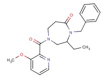 4-benzyl-3-ethyl-1-[(3-methoxypyridin-2-yl)carbonyl]-1,4-diazepan-5-one