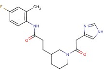 N-(4-fluoro-2-methylphenyl)-3-[1-(1H-imidazol-4-ylacetyl)piperidin-3-yl]propanamide