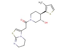 (3S*,4R*)-1-(6,7-dihydro-5H-[1,3]thiazolo[3,2-a]pyrimidin-3-ylacetyl)-4-(3-methyl-2-thienyl)piperidin-3-ol