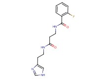 2-fluoro-N-(3-{[2-(1H-imidazol-4-yl)ethyl]amino}-3-oxopropyl)benzamide