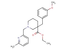 ethyl 3-(3-methoxybenzyl)-1-[(6-methyl-2-pyridinyl)methyl]-3-piperidinecarboxylate
