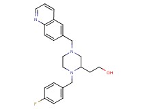 2-[1-(4-fluorobenzyl)-4-(6-quinolinylmethyl)-2-piperazinyl]ethanol