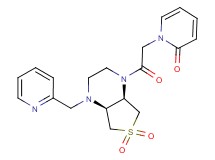 1-{2-[(4aS*,7aR*)-6,6-dioxido-4-(pyridin-2-ylmethyl)hexahydrothieno[3,4-b]pyrazin-1(2H)-yl]-2-oxoethyl}pyridin-2(1H)-one