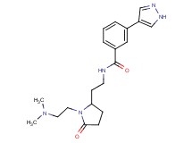 N-(2-{1-[2-(dimethylamino)ethyl]-5-oxopyrrolidin-2-yl}ethyl)-3-(1H-pyrazol-4-yl)benzamide