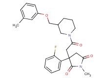 3-(2-fluorophenyl)-1-methyl-3-(2-{3-[(3-methylphenoxy)methyl]-1-piperidinyl}-2-oxoethyl)-2,5-pyrrolidinedione