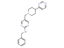 N-benzyl-5-[(4-pyrimidin-4-ylpiperidin-1-yl)methyl]pyrimidin-2-amine