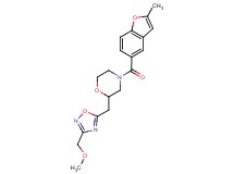 2-{[3-(methoxymethyl)-1,2,4-oxadiazol-5-yl]methyl}-4-[(2-methyl-1-benzofuran-5-yl)carbonyl]morpholine