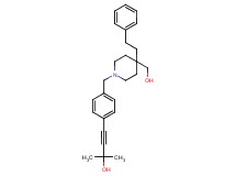4-(4-{[4-(hydroxymethyl)-4-(2-phenylethyl)-1-piperidinyl]methyl}phenyl)-2-methyl-3-butyn-2-ol
