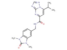 N-[(1,3-dimethyl-2-oxo-2,3-dihydro-1H-benzimidazol-5-yl)methyl]-7-isopropyl[1,2,4]triazolo[1,5-a]pyrimidine-5-carboxamide