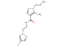 N-[2-(4-chloro-1H-pyrazol-1-yl)ethyl]-5-methyl-1-propyl-1H-pyrazole-4-carboxamide