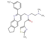 N-[2-(dimethylamino)ethyl]-N-{[2-(3-methylphenyl)-7,8-dihydro-6H-cyclopenta[g]quinolin-3-yl]methyl}-2-(2-methyl-1,3-thiazol-4-yl)acetamide