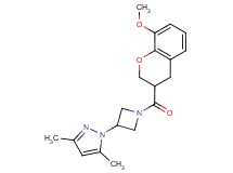 1-{1-[(8-methoxy-3,4-dihydro-2H-chromen-3-yl)carbonyl]-3-azetidinyl}-3,5-dimethyl-1H-pyrazole